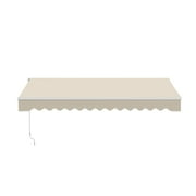 ALEKO 13' x 10' Grey Manual Retractable Patio Awning Sunshade