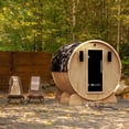 thumbnail image 1 of Liatris Red Cedar Barrel Sauna with Panoramic Window – 6–8 Person, 1 of 15