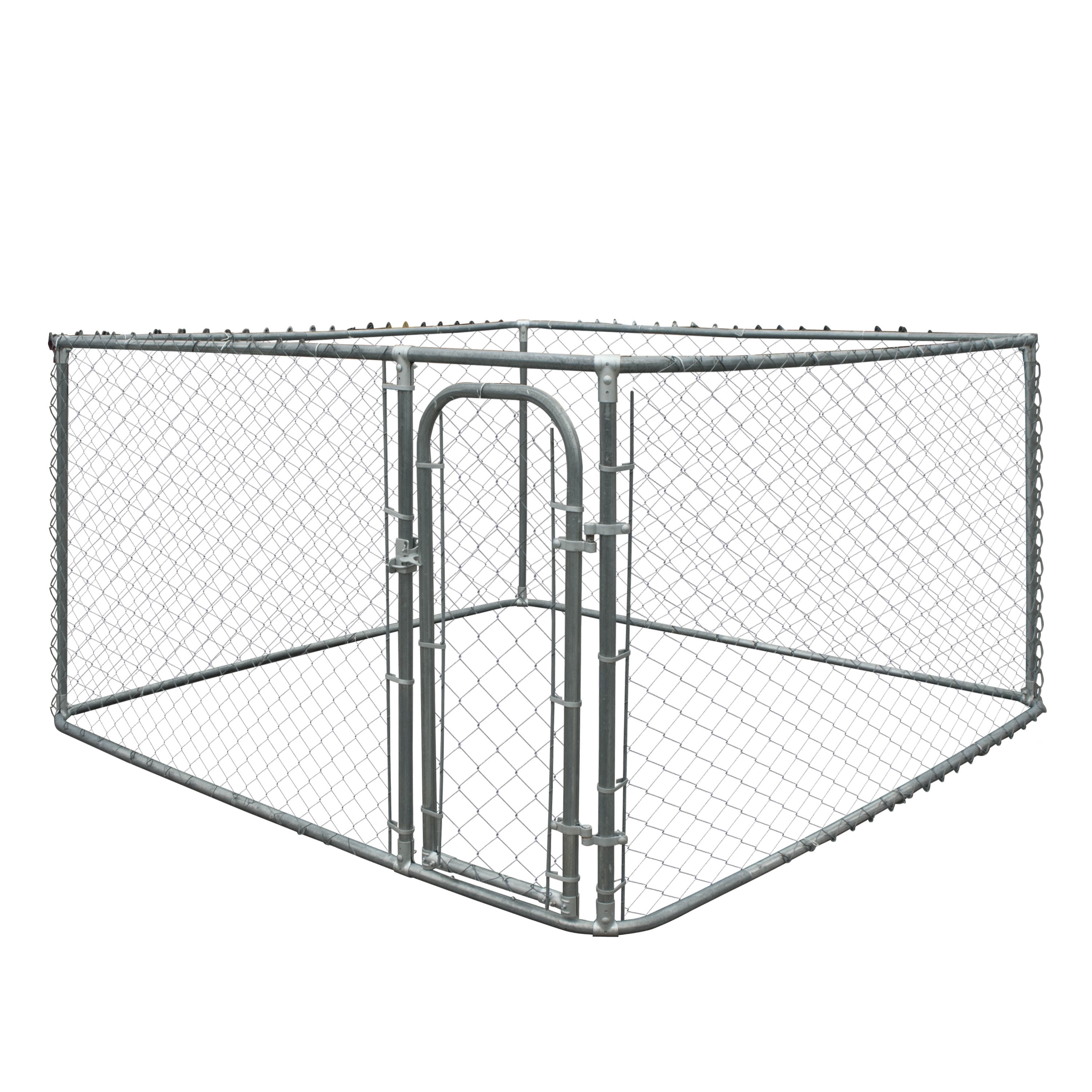 ALEKO Outdoor DIY Chain Link Dog Kennel 7.5 x 7.5 x 6 feet Pet