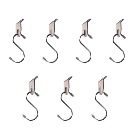 ALEKO RVHOOKS Heavy Duty S-Shaped Hanging RV Awning Hooks - 7-Pack - Gray