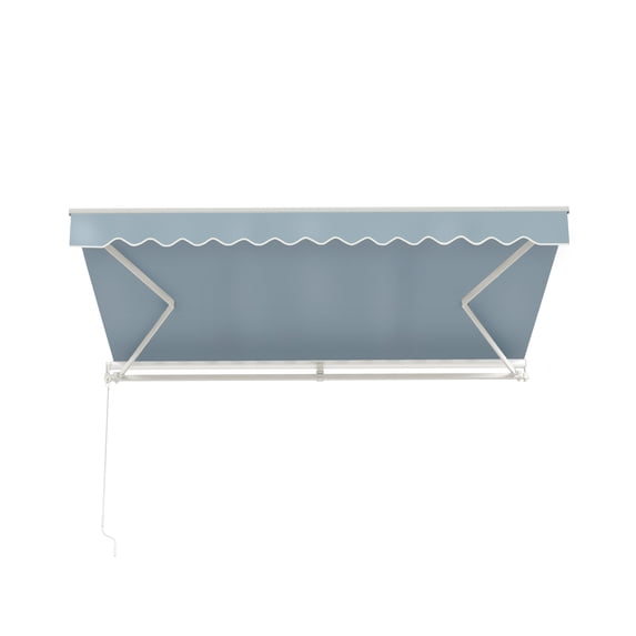 ALEKO Retractable Home Patio 13 x 10 feet Awning Sky Blue Canopy Sunshade