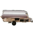 thumbnail image 1 of ALEKO Retractable RV Awning 20X8 ft Patio Camping Waterproof Vinyl Canopy Brown Striped, 1 of 13