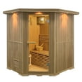 thumbnail image 1 of ALEKO SKD6HEM Hemlock Wood Wet Dry Indoor 6 Person Sauna 6 kW ETL Certified Heater, 1 of 12