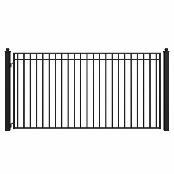 ALEKO Steel Single Swing Driveway Gate - MADRID Style - 12 x 6 ft