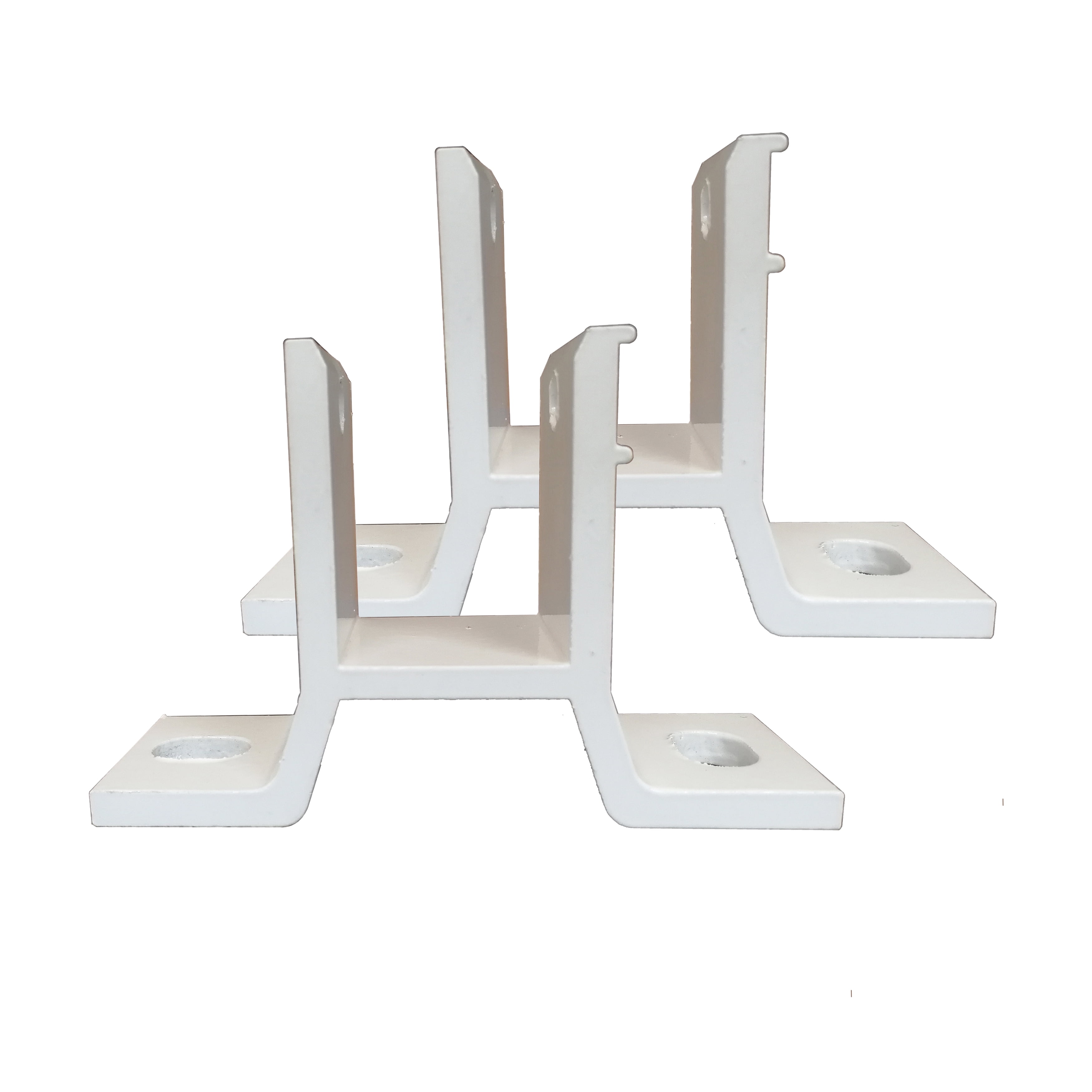 White Aluminum Wall Mounting Brackets for Awnings, Set of 2