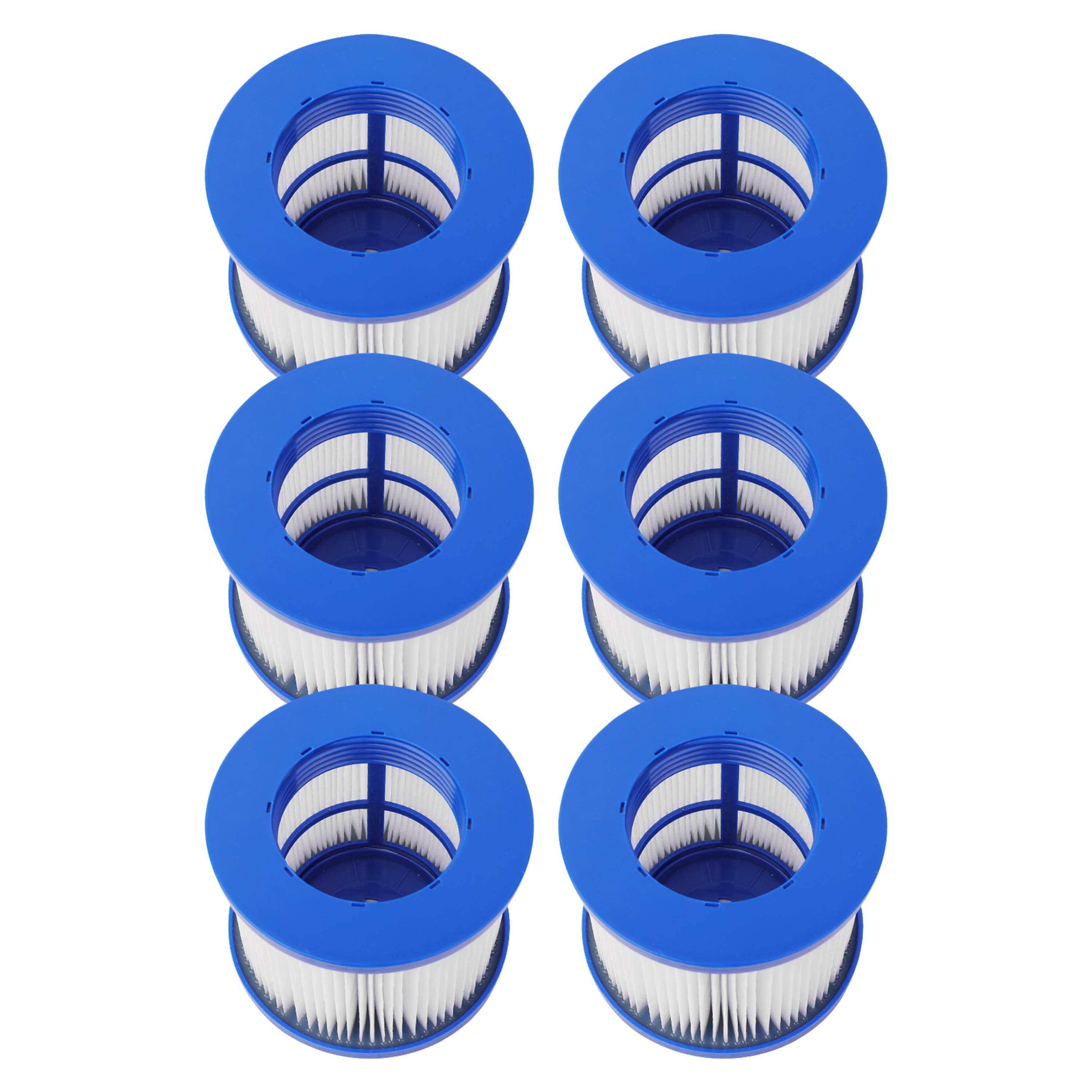 ALEKO Water Filter Cartridge for Inflatable Hot Tub Spa - Blue - Lot of 6