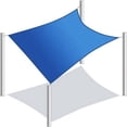 thumbnail image 1 of ALEKO Waterproof Sun Shade Sail - Square - 12 x 12 Feet - Blue, 1 of 7