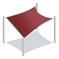 thumbnail image 1 of ALEKO Waterproof Sun Shade Sail - Square - 12 x 12 Feet - Burgundy, 1 of 4