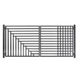 thumbnail image 1 of ALEKO Yard Garden Modern Kyiv Style Dual Swing Steel Driveway Gate 14 ft Black, 1 of 14