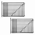 thumbnail image 1 of ALEKO Yard Garden Modern Kyiv Style Steel Set of 2 Fence Panel 8 x 5 ft Black, 1 of 8