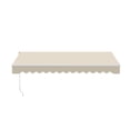 thumbnail image 1 of ALEKO 12' x 10' Ivory Manual Retractable Patio Awning Sunshade, 1 of 12