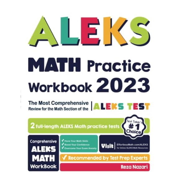 Pre-Owned ALEKS Math Practice Workbook: The Most Comprehensive Review for the ALEKS Math Test Paperback