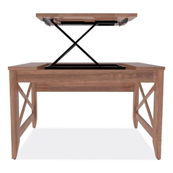 ALELD4824WA 48 x 24 in. Sit-to-Stand Lifting, Top Table Desk, Walnut