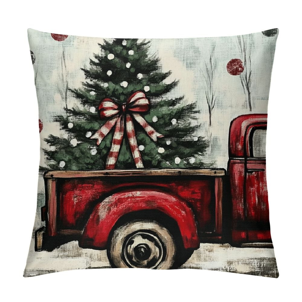 ALEPADNF Christmas Pillow Covers Red Pillow Covers Xmas Decorations