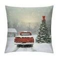 ALEPADNF Christmas Tree Snow Throw Pillow Covers Square Pillowcases