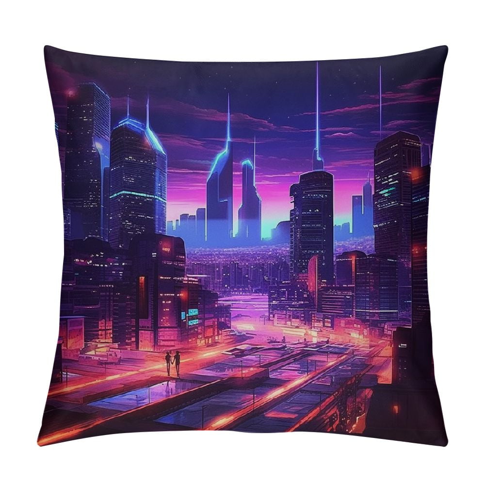 ALEPADNF Cyberpunk Pillow Cases with Zipper Home Decor for Living Room