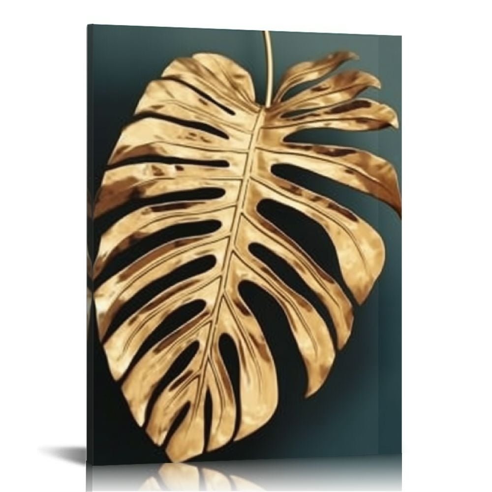 ALEPADNF Gold and Blue Abstract Minimalist Geometry Boho Wall Art