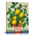 thumbnail image 1 of ALEPADNF Lemon Tree Canvas Poster Painting Wall Art, Geo Tile Lemon Plant Picture Artwork Print Ready to Hang for Home Kitchen Wall Decor  12x16 in, 1 of 5