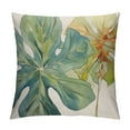 ALEPADNF Outdoor Waterproof Throw Pillow Covers Green Tropical Leaves