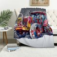 thumbnail image 1 of ALEPADNF Snow Plow Print Flannel Throw Blanket, Soft Plush Blankets for All Seasons, Lightweight & Durable, Various Sizes Available 50x60in, 1 of 6
