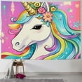 thumbnail image 1 of ALEPADNF  Unicorn Small Tapestry for Teen Girls Bedroom Aesthetic Wall Hanging Rainbow Tapestries Funny Cute Anime Art Poster for Kids Bedroom Living Room College Dorm Home Decor 40x60inch, 1 of 6