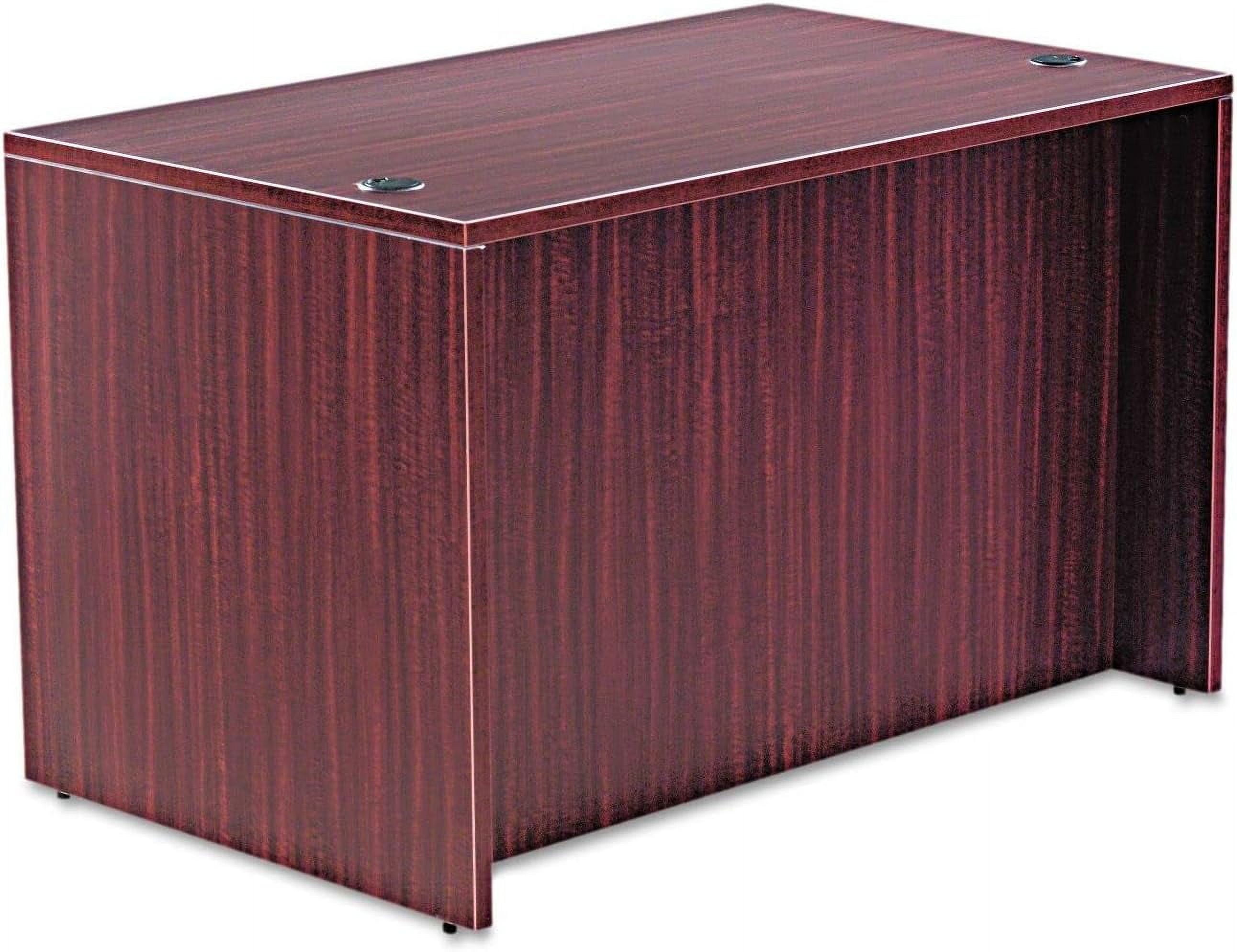 Mahogany Laminate Straight Front Desk Shell