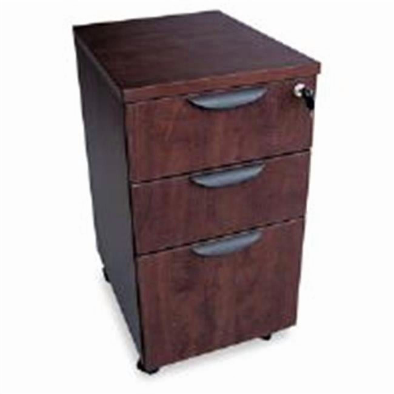 Box Box File Pedesral ALEVA572816MY Valencia Mobile Box Box File Pedestal File, Mahogany ...