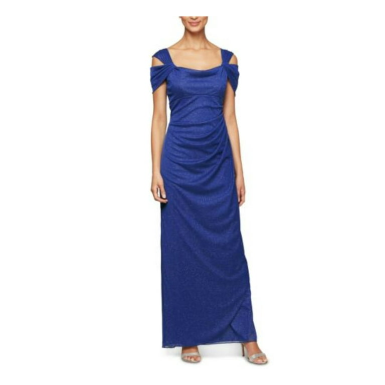 Alex Evenings Women's Short Sheath Crepe Cocktail Dress in Electric Blue | 12p | Lord & Taylor