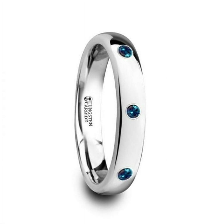 Thorsten ALEX 3 Alexandrite Polished Domed Tungsten Carbide Ring - 4mm Thorsten ALEX 3 Alexandrite Polished Domed Tungsten Carbide Ring - 4mm