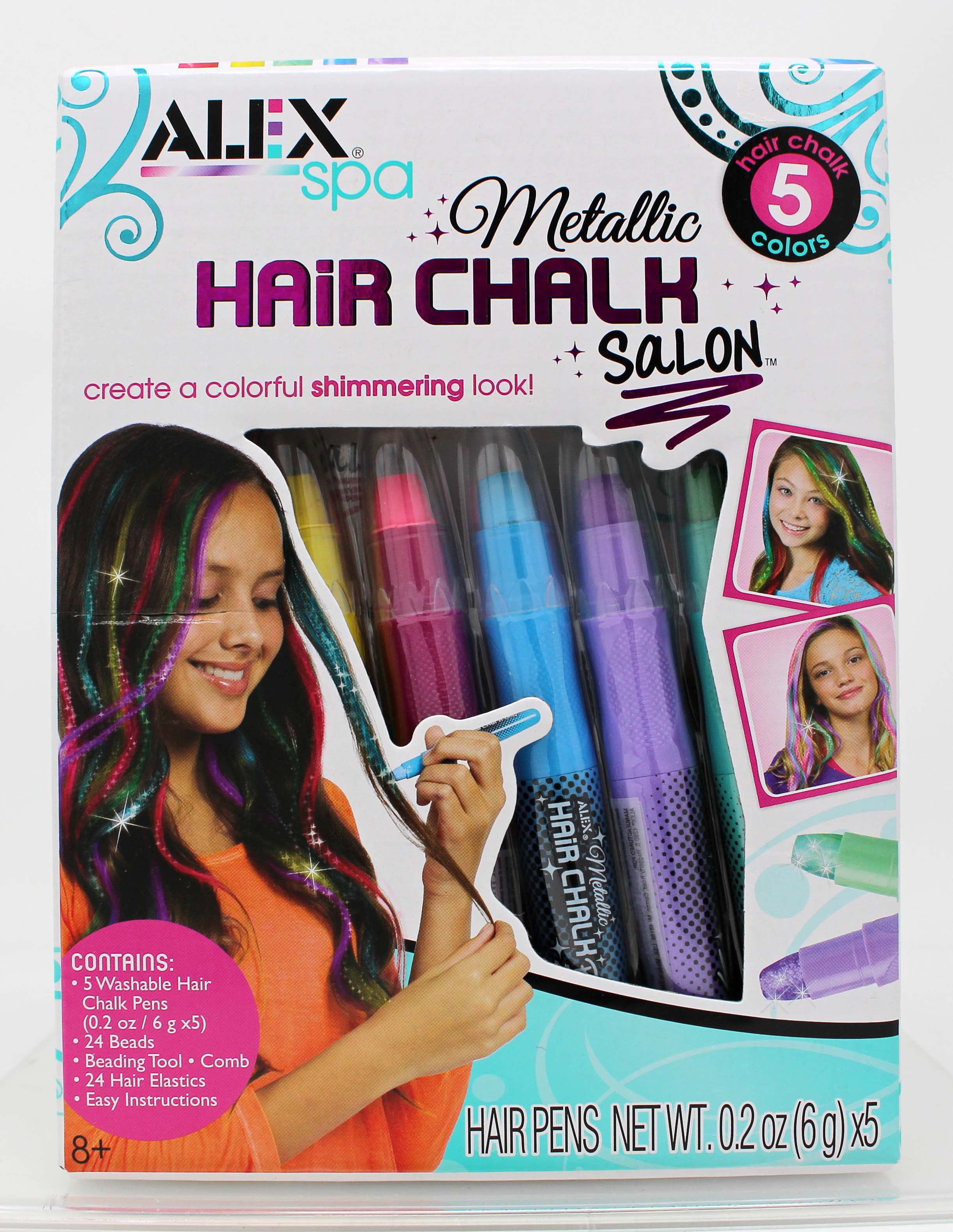 ALEX Spa Metallic Hair Chalk Salon Set