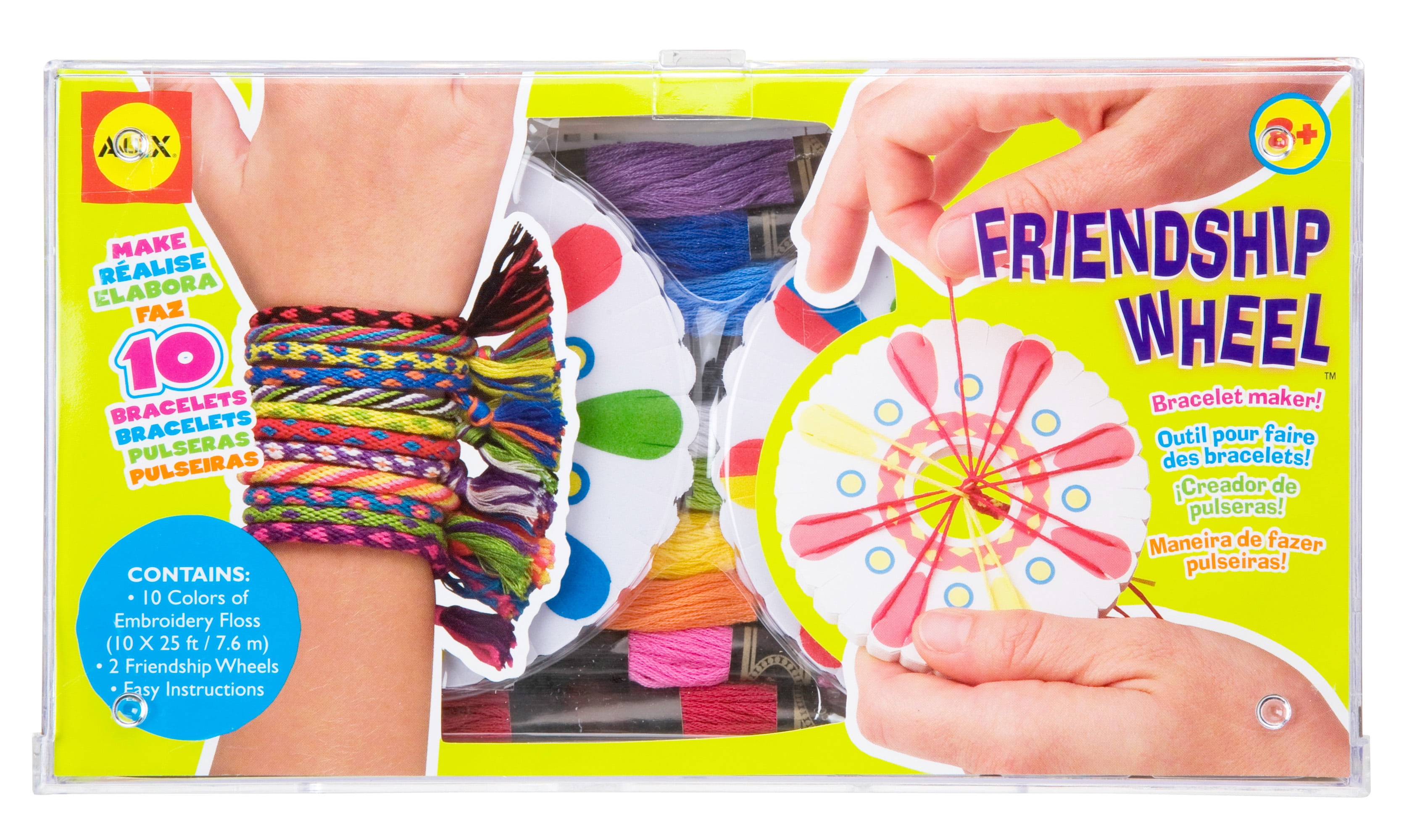 Alex Friendship Wheel, The New Bracelet Maker, 10 colors floss, 4