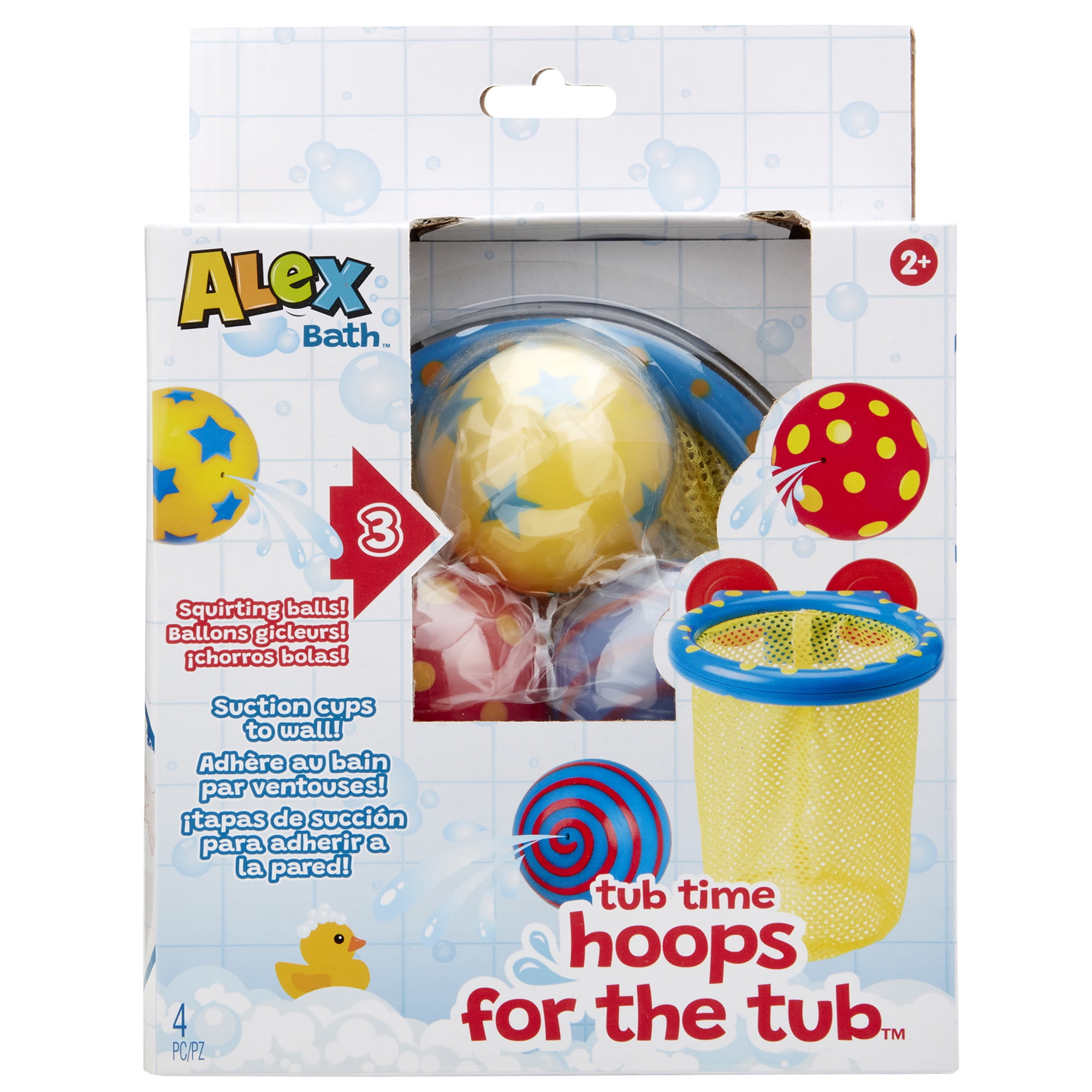 ALEX: Tub Time Hoops - Bath Time Basketball Hoop, 3 Water Squirting ...