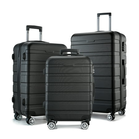 ALEX VANDO Traveler Suitcases and Luggage Clearance Carry On Maletas De Viaje Hard Sided Luggage Travel Bag with Wheels Black