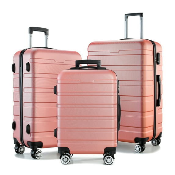 ALEX VANDO Traveler Suitcases and Luggage Clearance Carry On Maletas De Viaje Hard Sided Luggage Travel Bag with Wheels Rose Gold