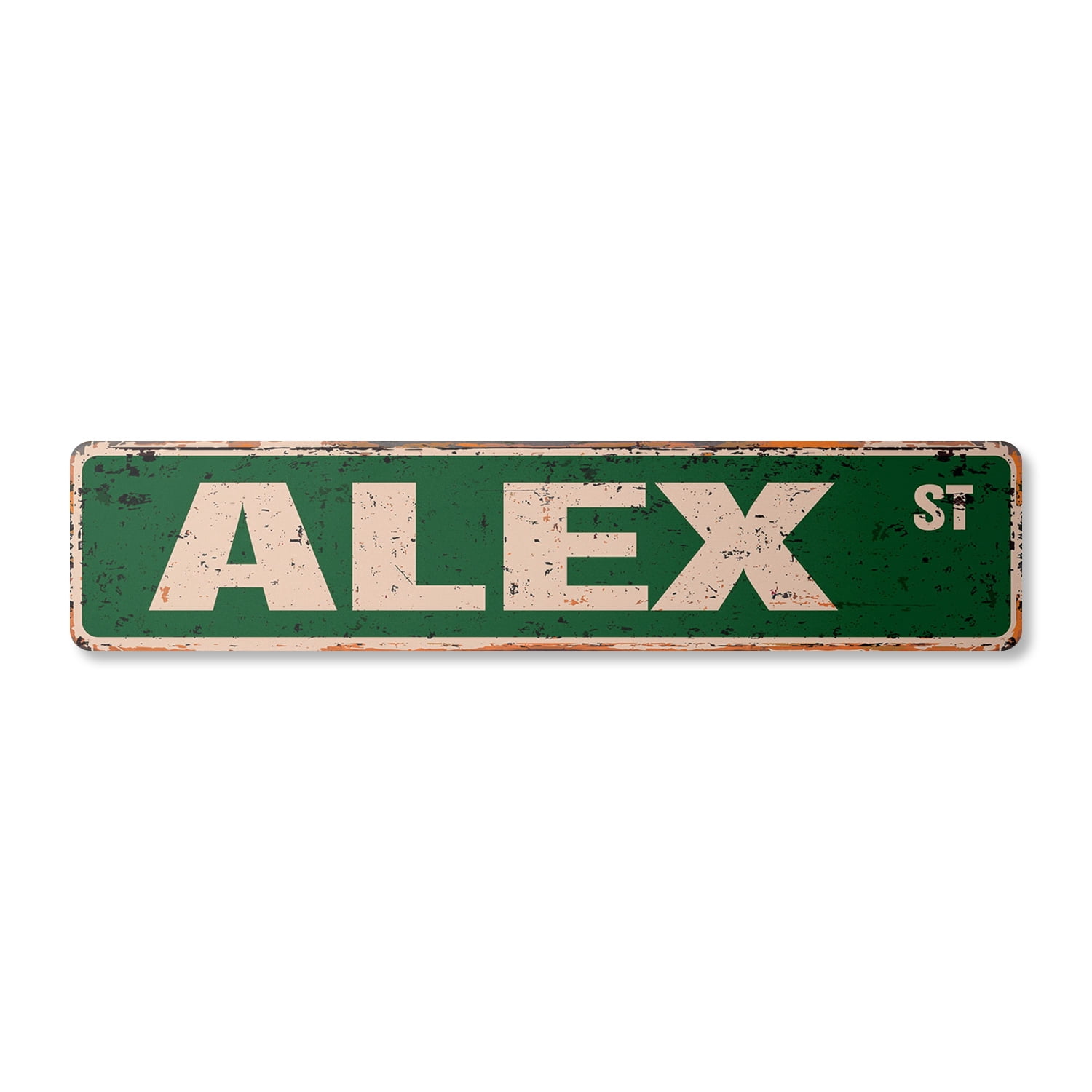 ALEX Vintage Plastic Street Sign Childrens Name Room Sign | Indoor ...