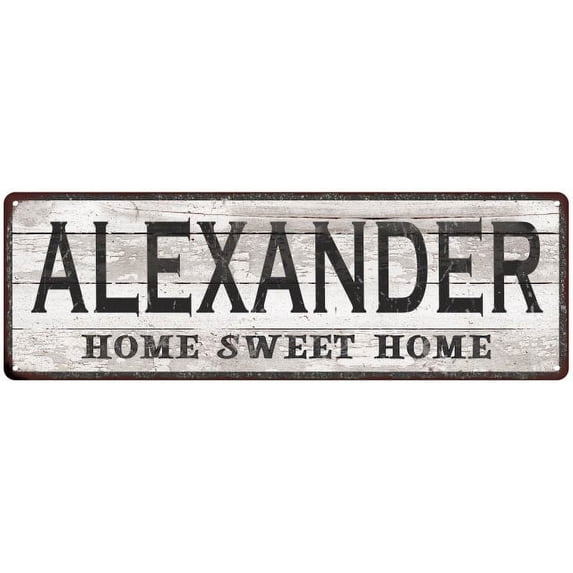 ALEXANDER Home Sweet Home Country Look 6x18 Metal Sign 106180045933