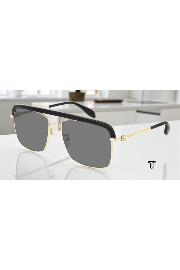 AM0258S 001 Pilot Gold Black Grey 59 mm Men's Sunglasses