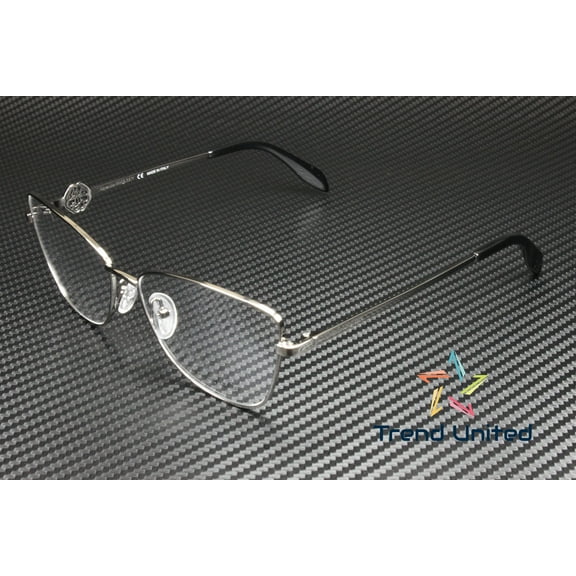 ALEXANDER MCQUEEN AM0290O 001 Cat Eye Ruth Black Demo Lens 58 Women's Eyeglasses