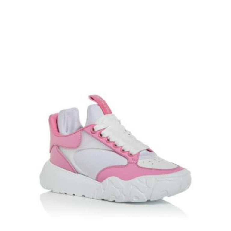 ALEXANDER MCQUEEN Womens White Color Block Tongue Pull Tab Perforated Padded Court Tech Round Toe Platform Lace Up Sneakers Shoes 39.5 Walmart