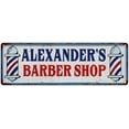 thumbnail image 1 of ALEXANDER'S Barber Shop Hair Salon Vintage Look Metal Sign Retro 206180031011, 1 of 1