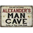 thumbnail image 1 of ALEXANDER'S Man Cave Sign Rustic Garage Decor Gift 12x18 Metal 112180035144, 1 of 1