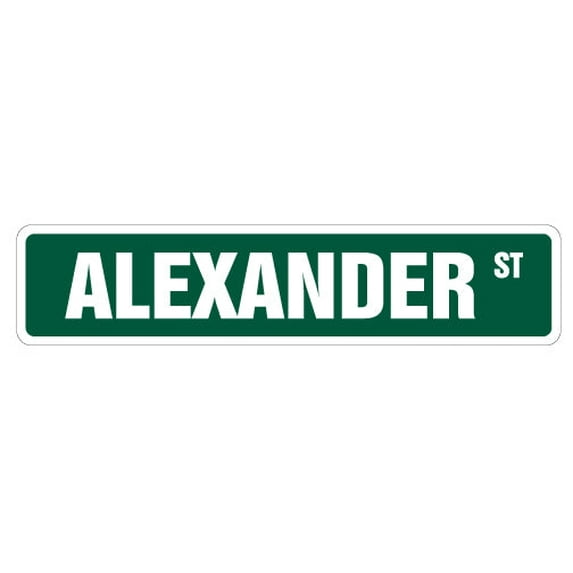 ALEXANDER Street Sign Childrens Name Room Sign | Indoor/Outdoor | 36" Wide