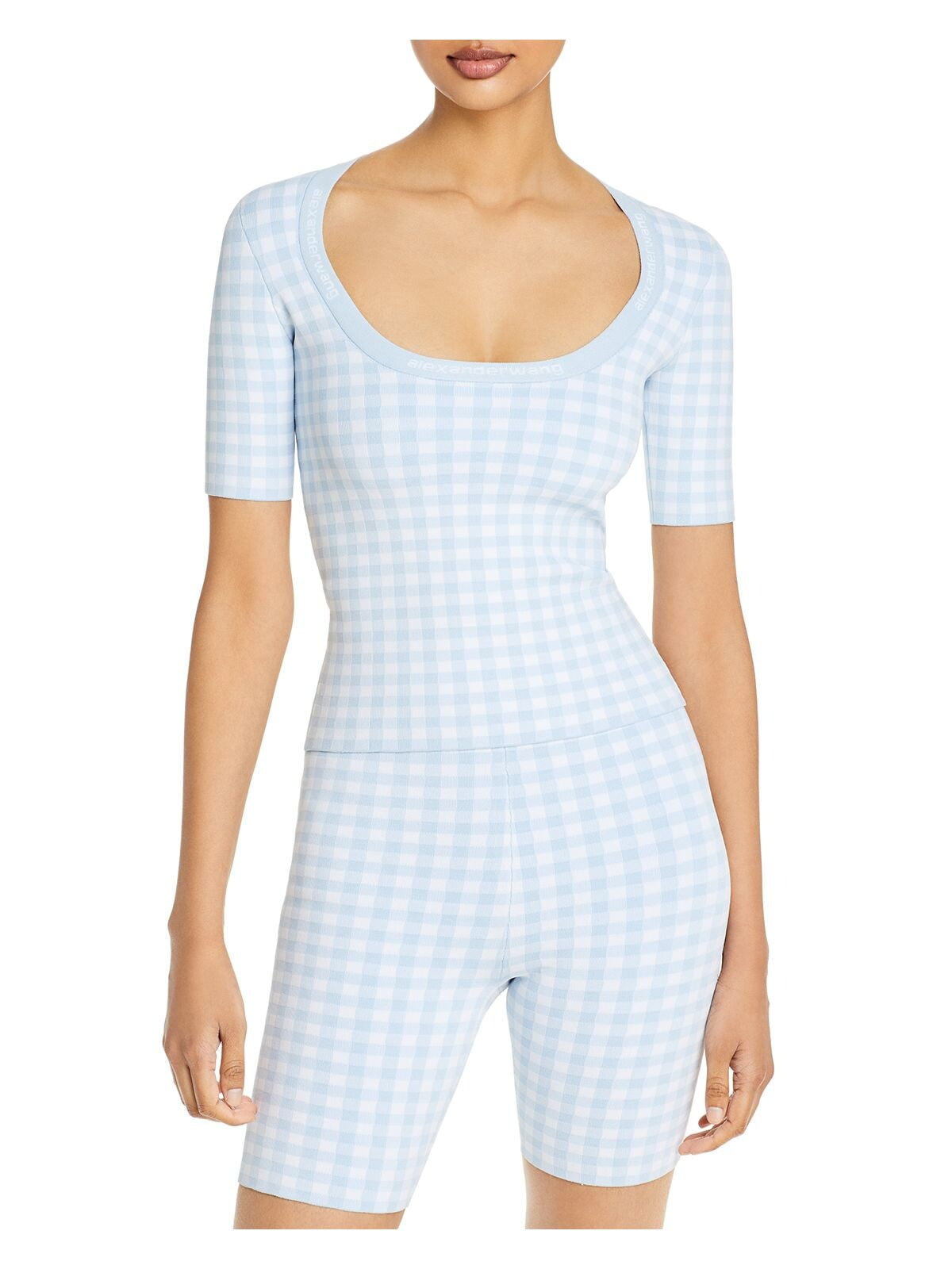 alexander wang gingham top