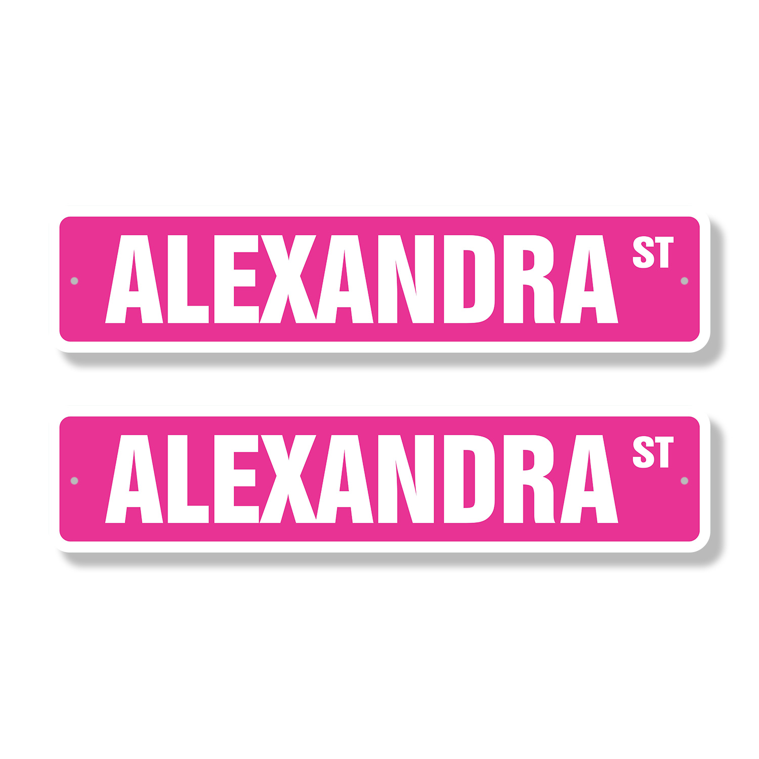 ALEXANDRA Classic Street Sign (2 Pack) Childrens Name Room Sign Road ...