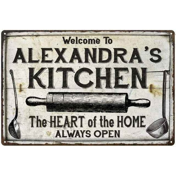 ALEXANDRA'S Kitchen Farmhouse Sign 16 x 24 Matte Finish Metal 116240033399