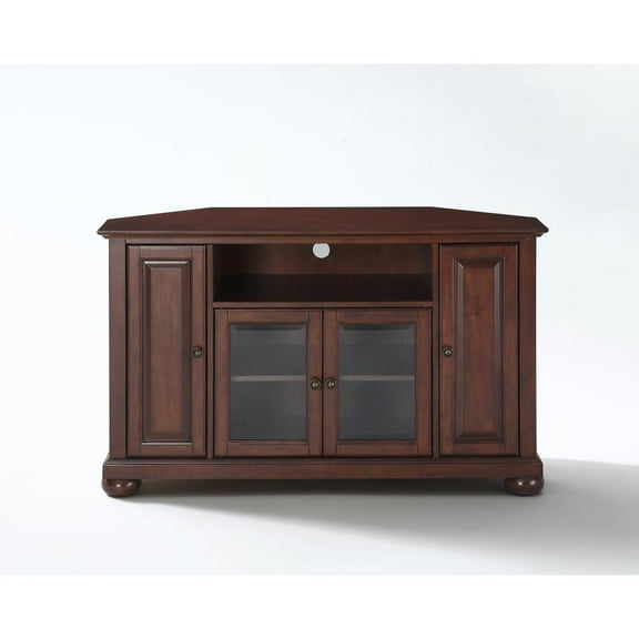 ALEXANDRIA 48" CORNER TV STAND IN VINTAGE MAHOGANY FINISH