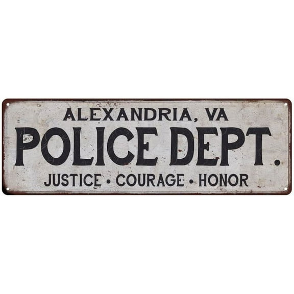 ALEXANDRIA, VA POLICE DEPT. Home Decor Metal Sign Gift 6x18 106180012156