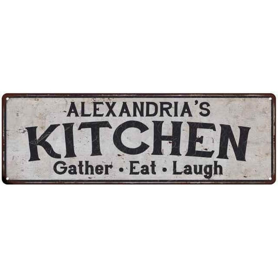 ALEXANDRIA's Kitchen Gift Rustic Chic Decor Gift 6x18 Sign 206180051998