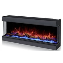 ALEXENT 3 Sided Electric Fireplace 56" Inserts Heater WiFi Remote Control Black