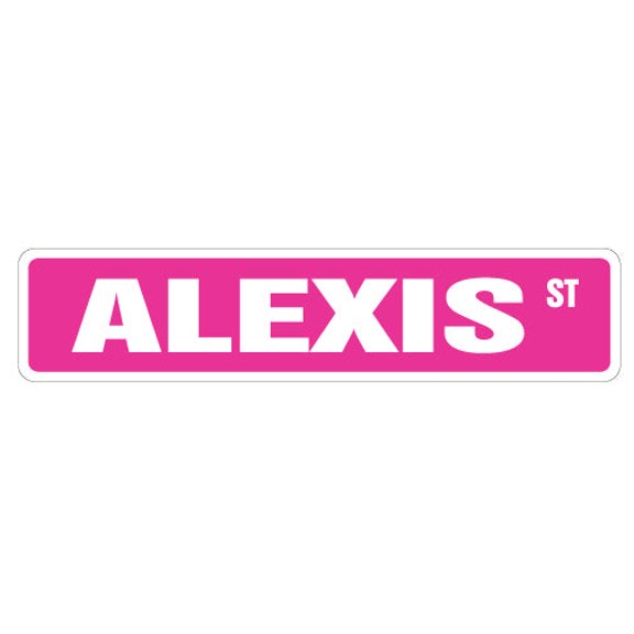 ALEXIS Street Sign Childrens Name Room Sign | Indoor/Outdoor | 36" Wide